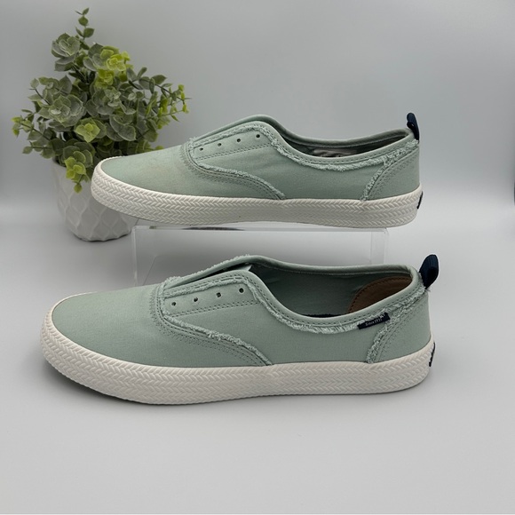 Sperry Women’s Topsider Canvas Crest Knot Surf Mint Green...